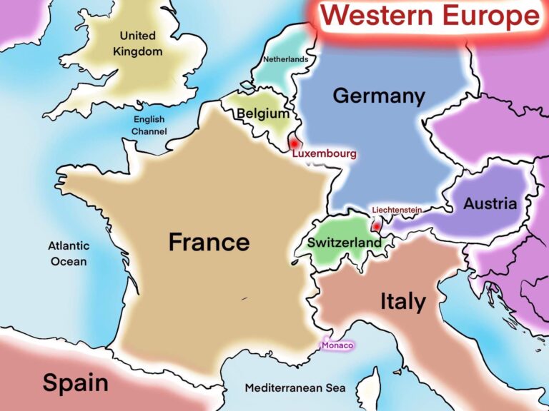 Western Europe Map Once Upon - Weuropmap 768x576 